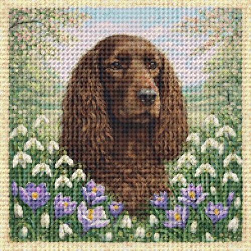 Field spaniel puppy dog - dog, in