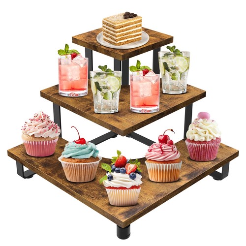 Step tiered corner display - 3-step,
