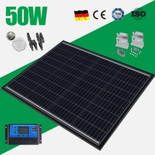 12V 50W Black Solar Panel Kit