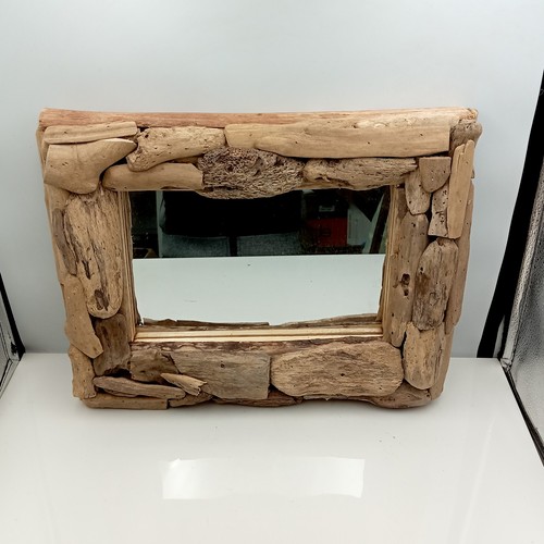 Handmade driftwood wall mirror - driftwood,