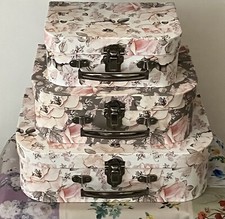 Storage suitcase floral - storage,
