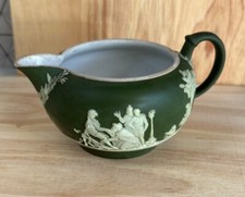 Antique Wedgwood Jasperware Sage Green Creamer Jug