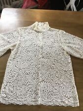 Zara  Cream Lace Blouse Bnwot