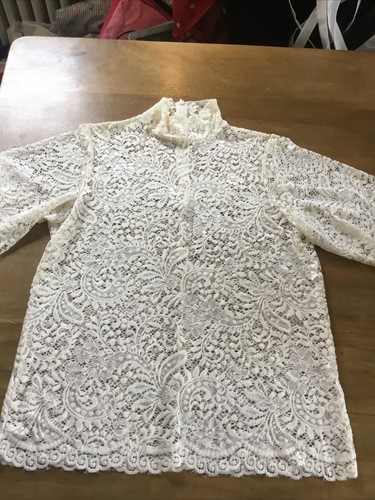 Zara cream lace blouse - lace, bnwot