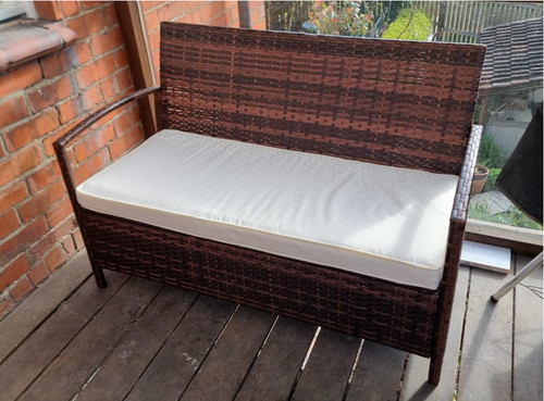 Rattan storage bench outdoor - rattan,