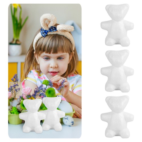 5pcs bear ornament unfinished - 5pcs,