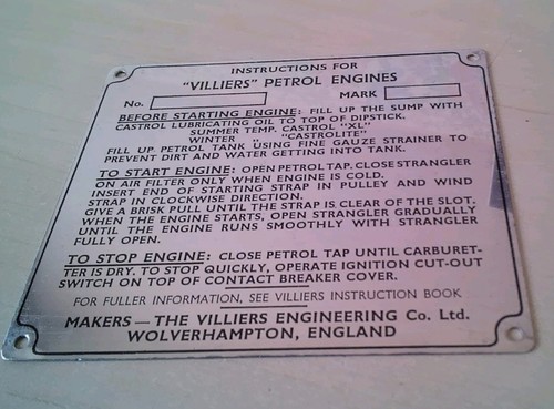 Vintage villiers petrol - villiers,