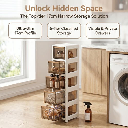 Tier slim gap storage unit - 3/5,