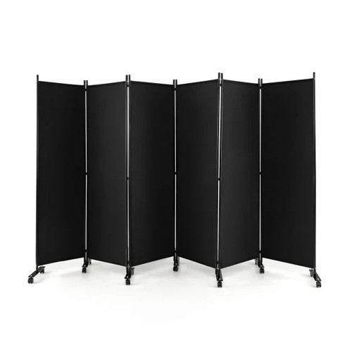 Costway black panel room - black, 6