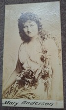 Carte De Visit photograph Mary Anderson American Actress W. S. Gilbert Theatre