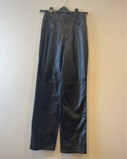 Black Faux Leather Trousers