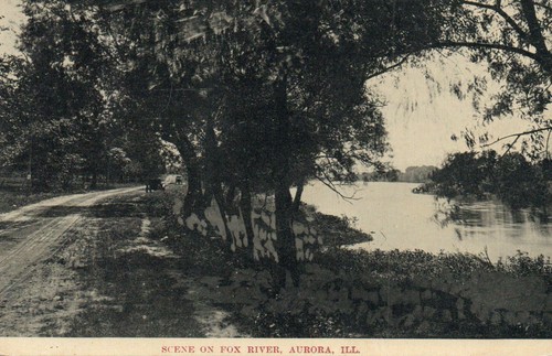 Vintage scene fox river - vintage,