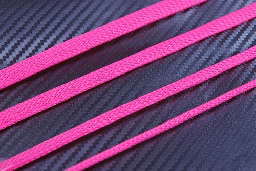 Pink braided sleeving - pink,