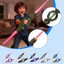 Special Effects Flash Duel Laser Sword, Flaming Spinning Dual-Blade Lightsaber