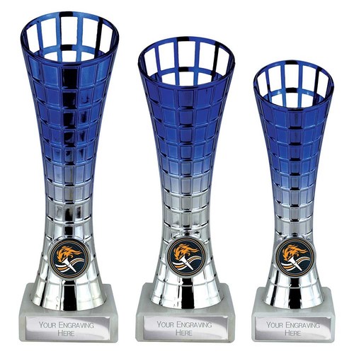 Blue and silver trophy - blue,