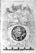 Original Old Antique Print