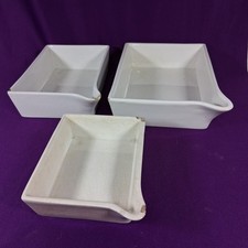 3 x Antique Cetem Ware Photographic Developing Dishes / Trays. c1910?