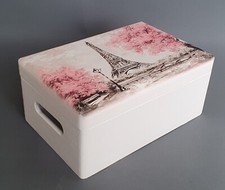 Wooden White Box Storage Solid