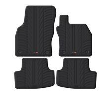 TRAVALL All Weather Floor Mats for VW Golf (2012-2019) Premium Black Rubber Set