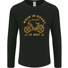In Doubt Moped Biker Motorcycle Scooter Mens Long Sleeve T-Shirt