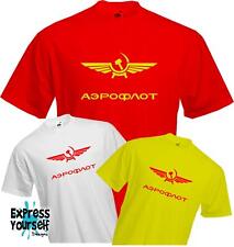 AEROFLOT RUSSIAN AIRLINES - T Shirt, Retro , USSR, Communist, Cold War, Cool,NEW