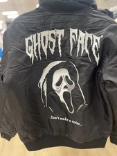 Scream Ghostface Hooded Bomber Jacket Sizes UK Size 2XL-XS