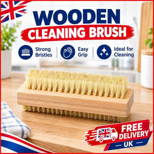 Wooden nail cleaning brush - wooden,