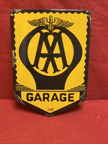 Enamel advertising sign - sign, aa