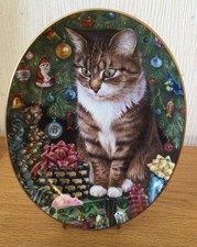 ROYAL WORCESTER / LESLEY ANNE IVORY CATS OVAL PLATE /  GEMMA AND THE SUGAR MOUSE