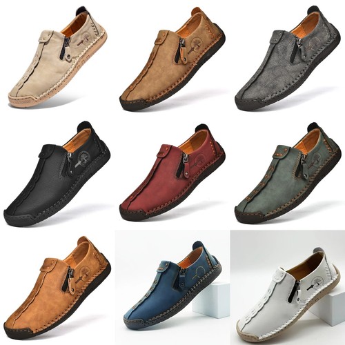 Mens leather slip shoes - mens,