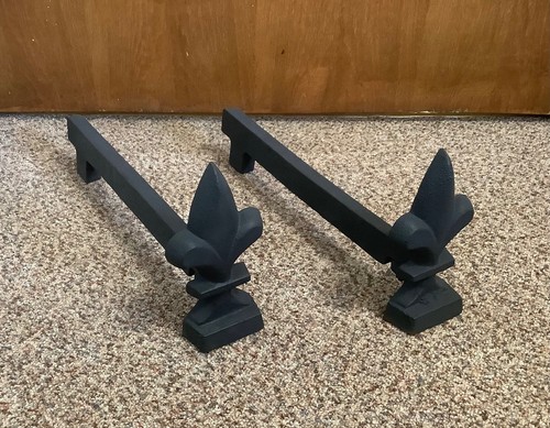 Vintage pair french cast iron - pair,