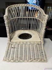 Antique Victorian Wicker Potty