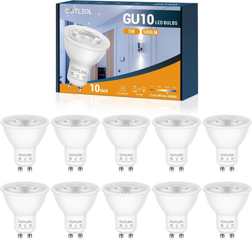 Pack gu10 led bulbs cool - pack, 5w