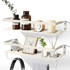 2x Wooden Floating Shelves