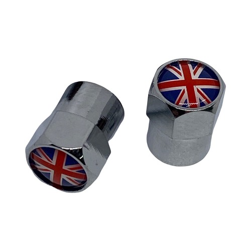 British flag valve stem caps - british,