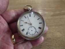 ANTIQUE SILVER FUSEE GENTS POCKET WATCH DATES C 1906