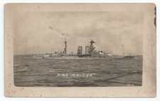 HMS MALAYA Queen Elizabeth class Battleship PRE-REFIT Royal Navy Unused RP PC