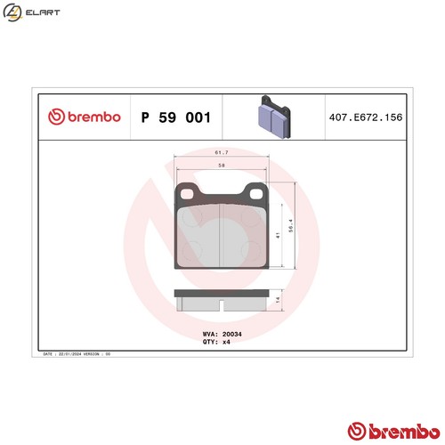Brake pad set - pad, disc
