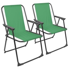 2x Matt Black/Green Folding