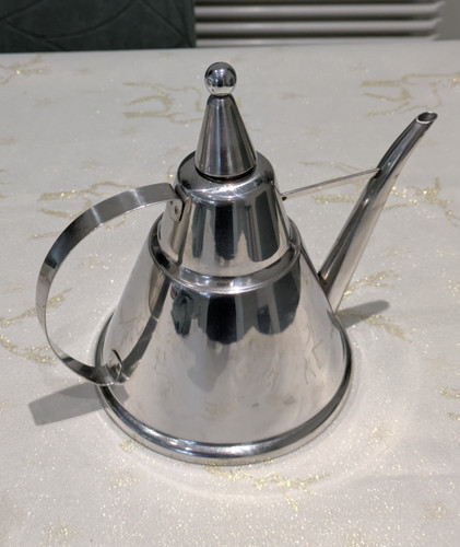 Vintage stainless steel - stainless, lidded