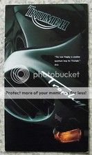 TRIUMPH TROPHY 900/1200 MOTORCYCLES Sales Brochure c1995