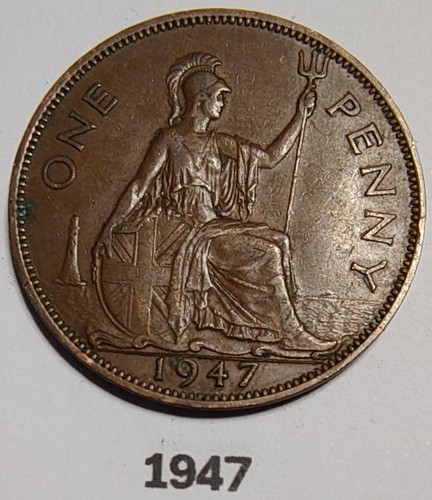 1947 king george one - one, penny