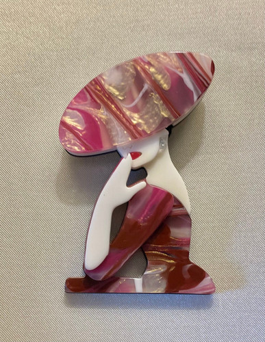 Modern brooch 50s style - modern,