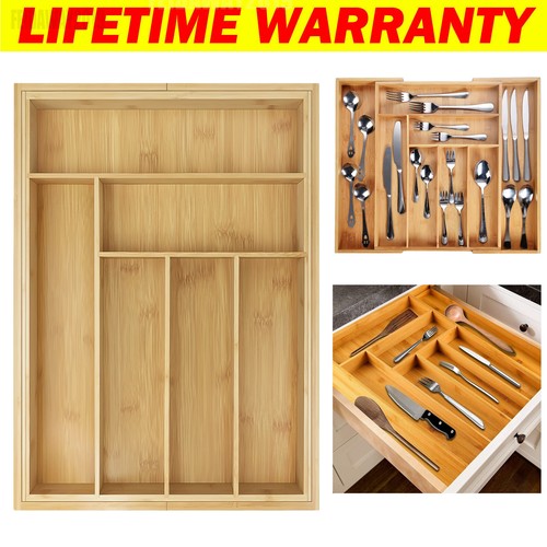 Wooden cutlery drawer tray - wooden,