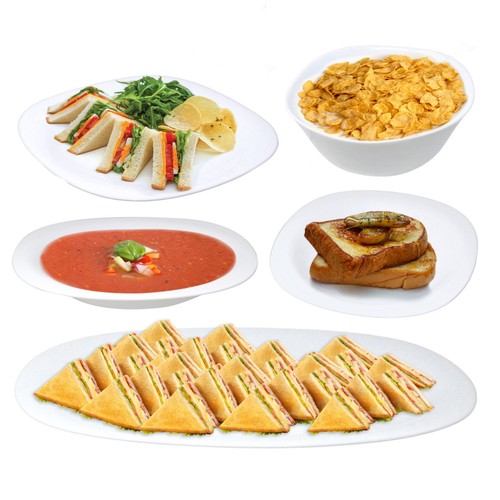 White plates bowls crockery - white,