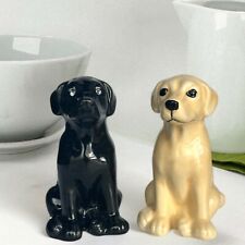 Labrador Salt & Pepper ceramic shaker set Black and Golden Lab Dog lover gift
