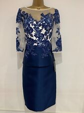 Ronald Joyce Navy Lace Peplum