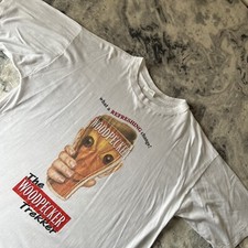 Vintage 90s Woodpecker Cider Trekker Pint Graphic Tshirt Thin Single Stitch XL