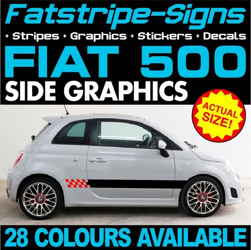 Fits fiat 500 stripes graphics - fits,
