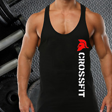 X-FIT SPARTAN GYM VEST STRINGER BODYBUILDING MUSCLE TRAINING TOP SINGLET